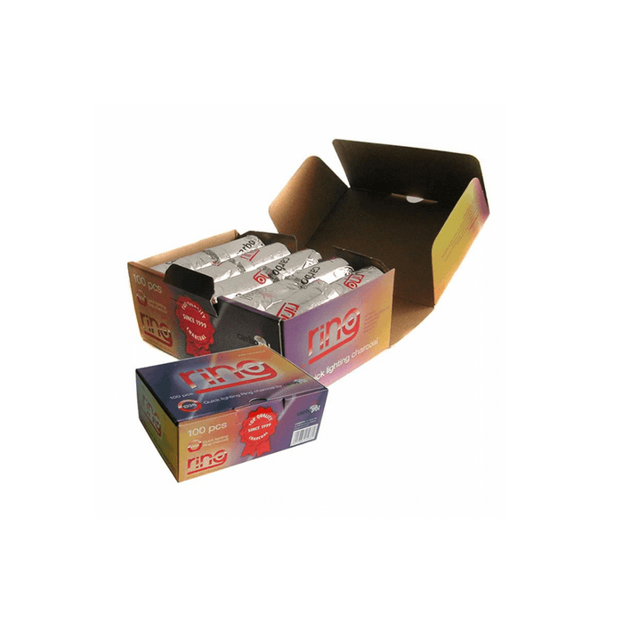 Carbopol Ring 38mm Quick Light Hookah Charcoal 100pcs - vape702usa Carbopol Ring 38mm Quick Light Hookah Charcoal 100pcs Charcoal